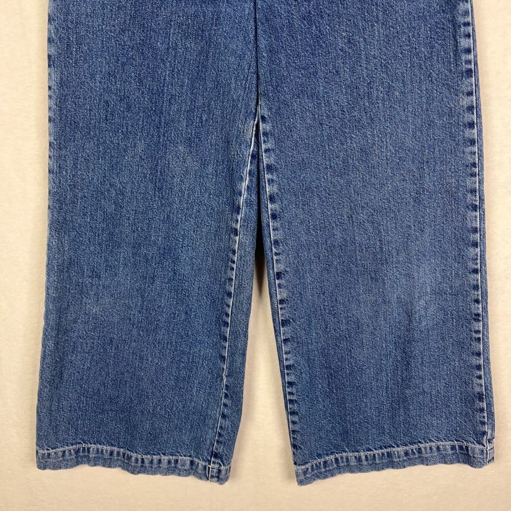 Free People We The Free Indigo Blue Colette High Waisted Wide Leg Jeans Size 26 - Picture 4 of 14